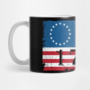 1776 America Patriotic Flag Mug